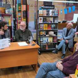 Con Jon Viar durante la presentación de La serenidad por fin en Valladolid